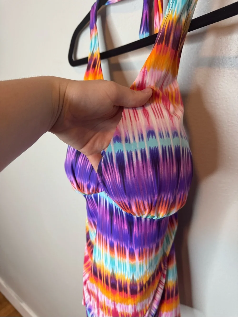 Bleu Rod Beattie Dream Weaver Halter Tankini Top Multi Color Sz 8